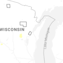 Regional Hail Map for Green Bay, WI - Friday, August 21, 2026