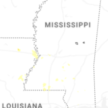 Regional Hail Map for Jackson, MS - Friday, August 21, 2026