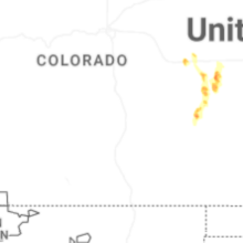 Regional Hail Map for Pueblo, CO - Friday, August 21, 2026