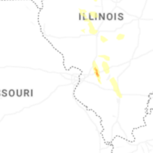 Regional Hail Map for Saint Louis, MO - Friday, August 21, 2026