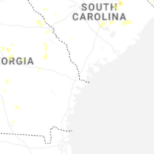 Regional Hail Map for Savannah, GA - Friday, August 21, 2026