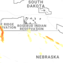 Regional Hail Map for Valentine, NE - Friday, August 21, 2026