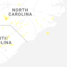 Regional Hail Map for Wilmington, NC - Friday, August 21, 2026