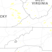Regional Hail Map for Bristol, TN - Saturday, August 22, 2026