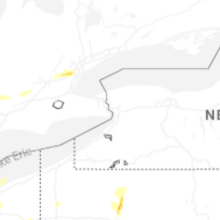 Regional Hail Map for Buffalo, NY - Saturday, August 22, 2026