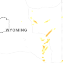 Regional Hail Map for Casper, WY - Saturday, August 22, 2026