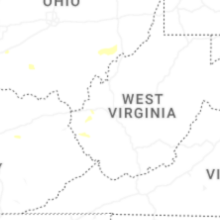 Regional Hail Map for Charleston, WV - Saturday, August 22, 2026