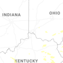 Regional Hail Map for Cincinnati, OH - Saturday, August 22, 2026