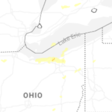Regional Hail Map for Cleveland, OH - Saturday, August 22, 2026
