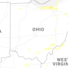 Regional Hail Map for Columbus, OH - Saturday, August 22, 2026