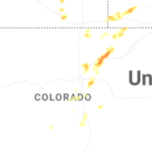 Regional Hail Map for Denver, CO - Saturday, August 22, 2026