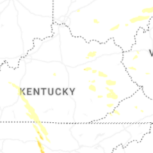 Regional Hail Map for Irvine, KY - Saturday, August 22, 2026