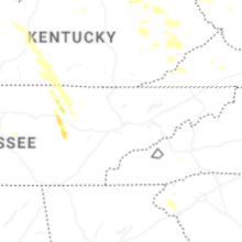 Regional Hail Map for Knoxville, TN - Saturday, August 22, 2026