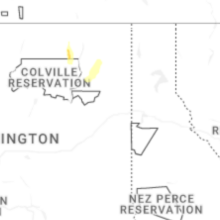 Regional Hail Map for Spokane, WA - Saturday, August 22, 2026