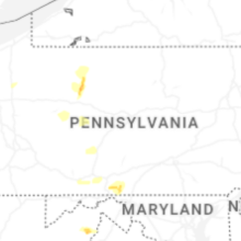 Regional Hail Map for State College, PA - Saturday, August 22, 2026