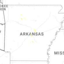 Regional Hail Map for Little Rock, AR - Sunday, August 23, 2026