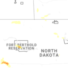 Regional Hail Map for Minot, ND - Sunday, August 23, 2026