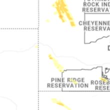 Regional Hail Map for Rapid City, SD - Sunday, August 23, 2026