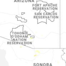 Regional Hail Map for Tucson, AZ - Sunday, August 23, 2026