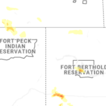Regional Hail Map for Williston, ND - Sunday, August 23, 2026