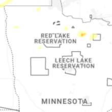 Regional Hail Map for Bemidji, MN - Monday, August 24, 2026