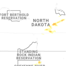 Regional Hail Map for Bismarck, ND - Monday, August 24, 2026