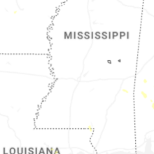 Regional Hail Map for Jackson, MS - Monday, August 24, 2026