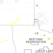 Regional Hail Map for Roseau, MN - Monday, August 24, 2026