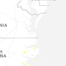 Regional Hail Map for Virginia Beach, VA - Monday, August 24, 2026