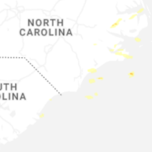 Regional Hail Map for Wilmington, NC - Monday, August 24, 2026