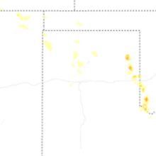 Regional Hail Map for Amarillo, TX - Tuesday, August 25, 2026