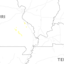 Regional Hail Map for Cape Girardeau, MO - Tuesday, August 25, 2026