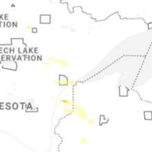 Regional Hail Map for Duluth, MN - Tuesday, August 25, 2026