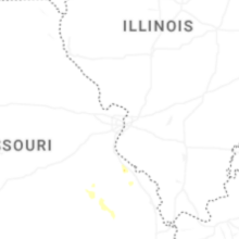 Regional Hail Map for Saint Louis, MO - Tuesday, August 25, 2026
