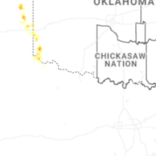 Regional Hail Map for Wichita Falls, TX - Tuesday, August 25, 2026