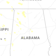 Regional Hail Map for Birmingham, AL - Wednesday, August 26, 2026