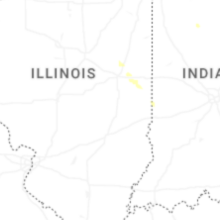 Regional Hail Map for Mattoon, IL - Wednesday, August 26, 2026