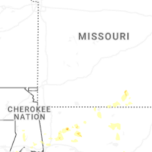 Regional Hail Map for Springfield, MO - Wednesday, August 26, 2026