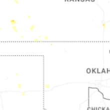 Regional Hail Map for Woodward, OK - Wednesday, August 26, 2026