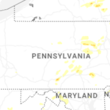 Regional Hail Map for State College, PA - Thursday, August 27, 2026
