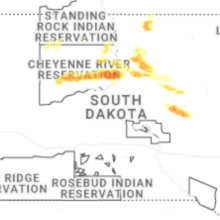 Regional Hail Map for Pierre, SD - Saturday, August 29, 2026