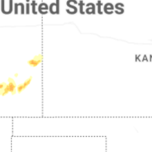 Regional Hail Map for Garden City, KS - Monday, August 31, 2026