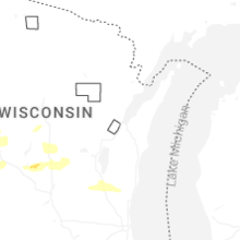 Regional Hail Map for Green Bay, WI - Tuesday, September 1, 2026