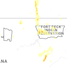 Regional Hail Map for Glasgow, MT - Wednesday, September 2, 2026
