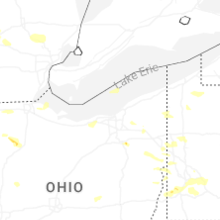 Regional Hail Map for Cleveland, OH - Thursday, September 3, 2026