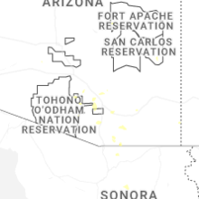 Regional Hail Map for Tucson, AZ - Saturday, September 12, 2026