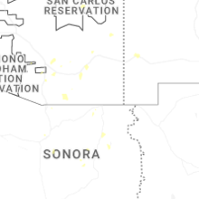 Regional Hail Map for Douglas, AZ - Monday, September 14, 2026