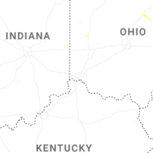 Regional Hail Map for Cincinnati, OH - Wednesday, September 16, 2026