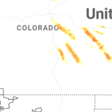 Regional Hail Map for Pueblo, CO - Sunday, September 20, 2026