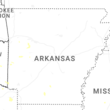 Regional Hail Map for Little Rock, AR - Monday, September 21, 2026